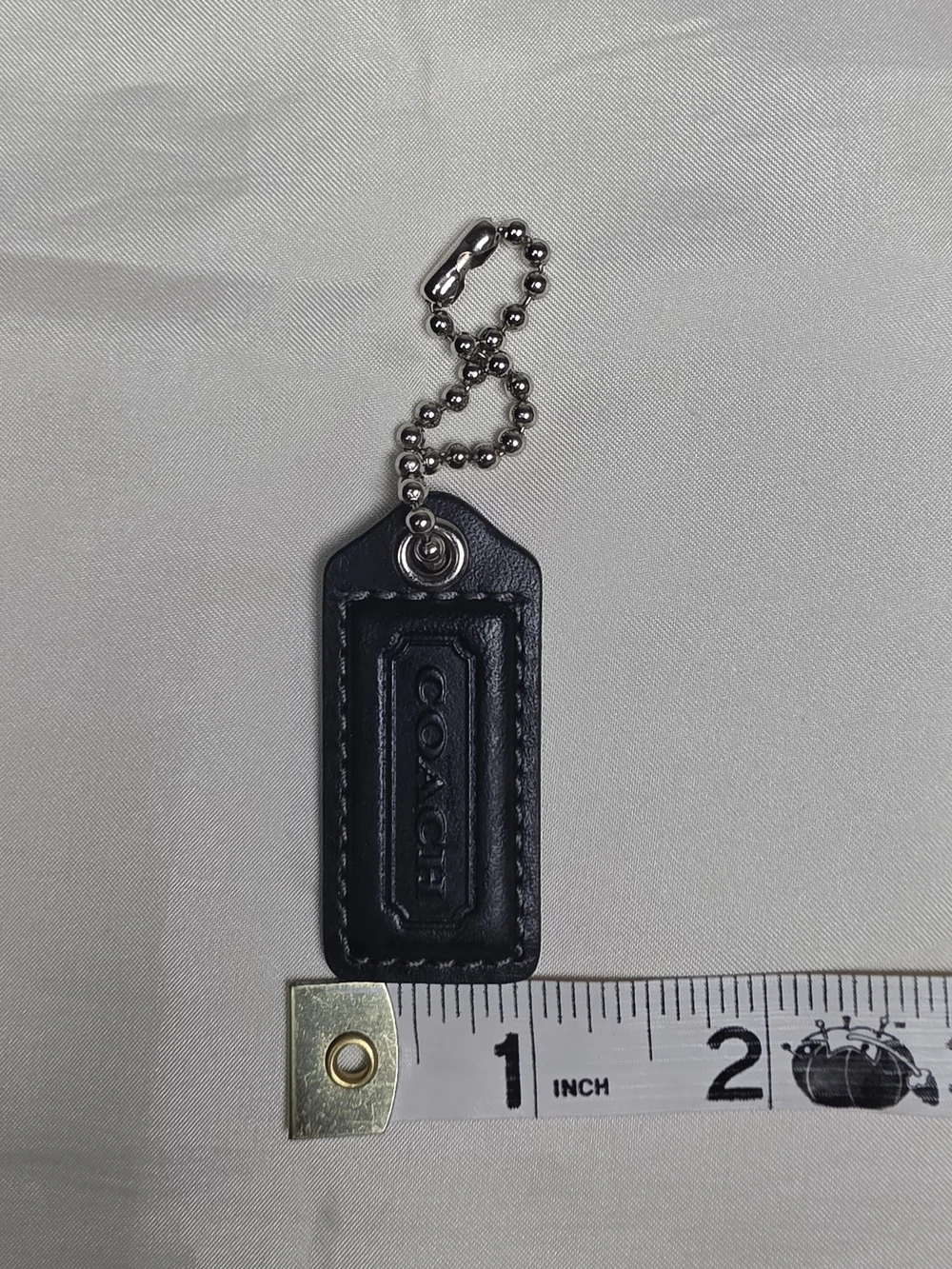 Coach Authentic Vintage Leather Hangtag Replacement Purse Charm Fob - Black